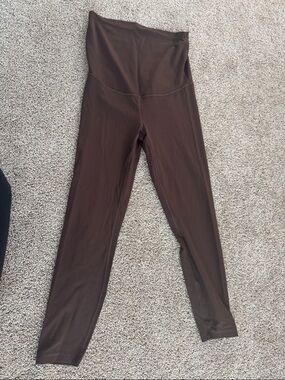 CRZ YOGA Brown High-Waist Maternity Leggings